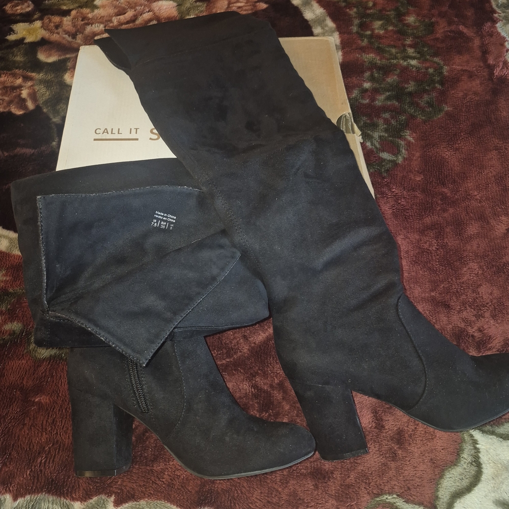 Call It Spring Black Suede Women's Boots